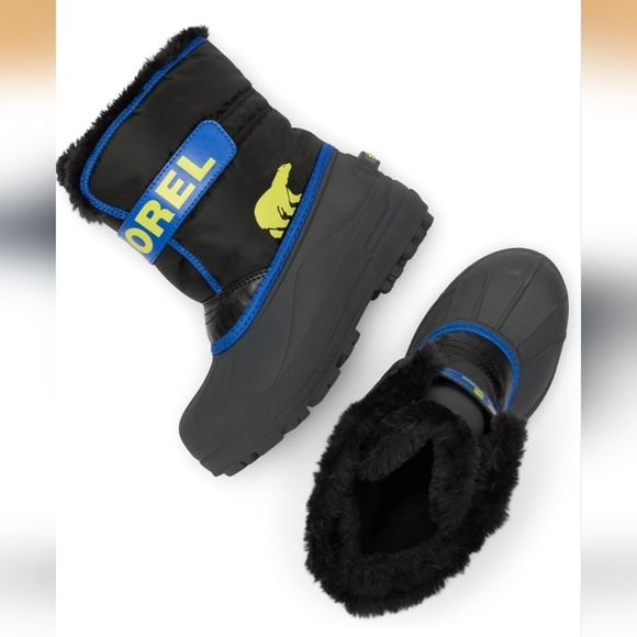 Sorel Kids' Black and Blue Snow Boots Size 12 - NWOT - Picture 2 of 8